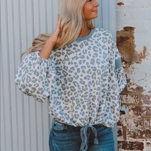 Gray Cheetah Sweatshirt